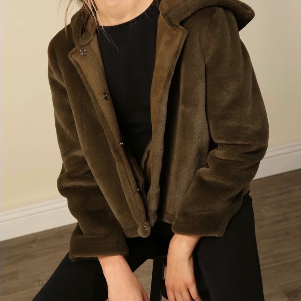 Line & Dot Andi reversible faux fur shearling jacket - Picture 4 of 13